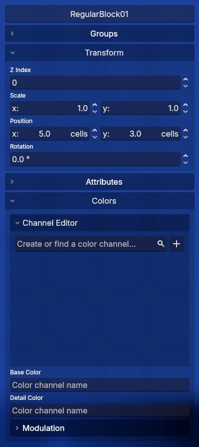 A screenshot of the inspector.