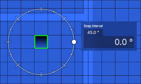 A screenshot of the rotate gizmo